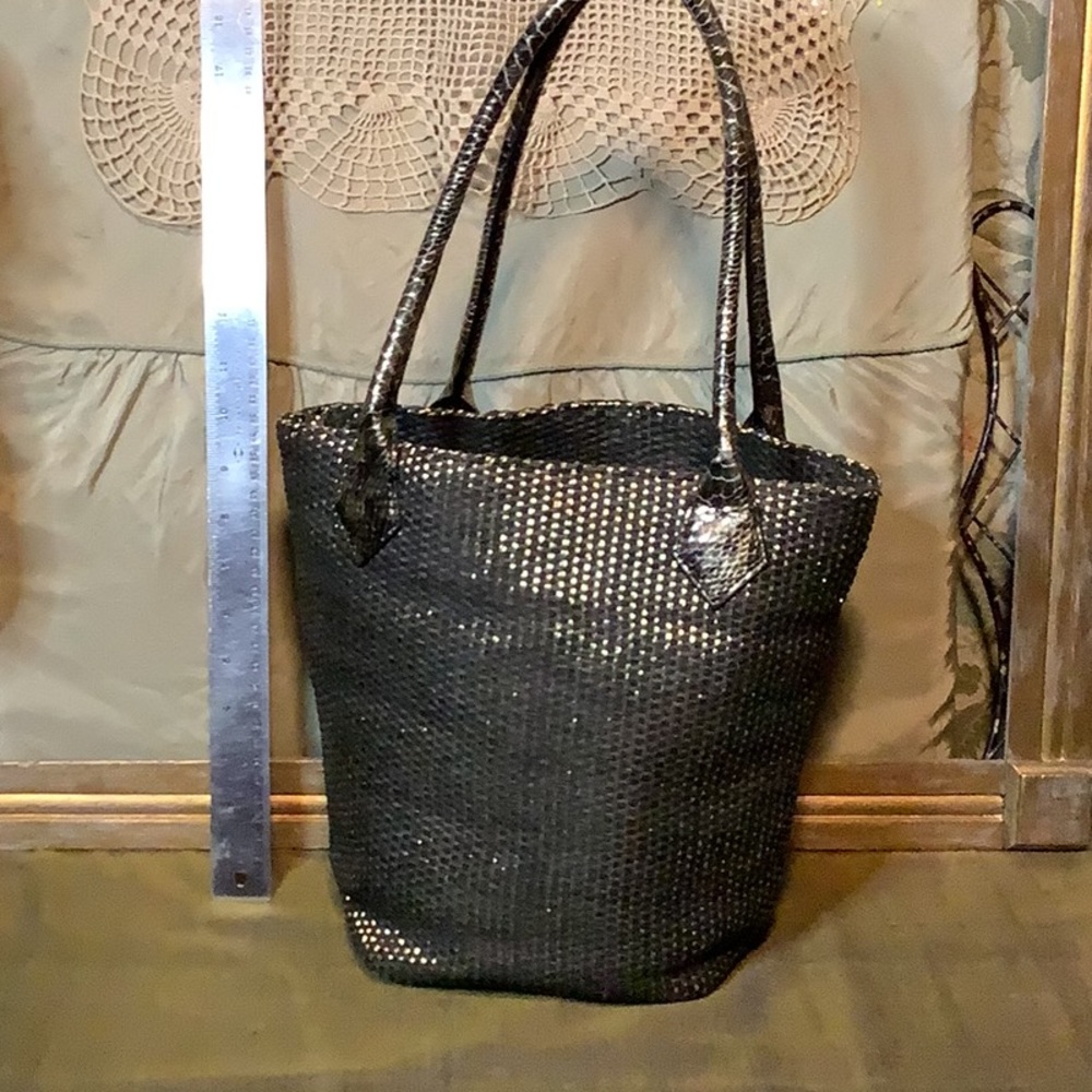 Gorgeous sparkly tote with attached chain purse